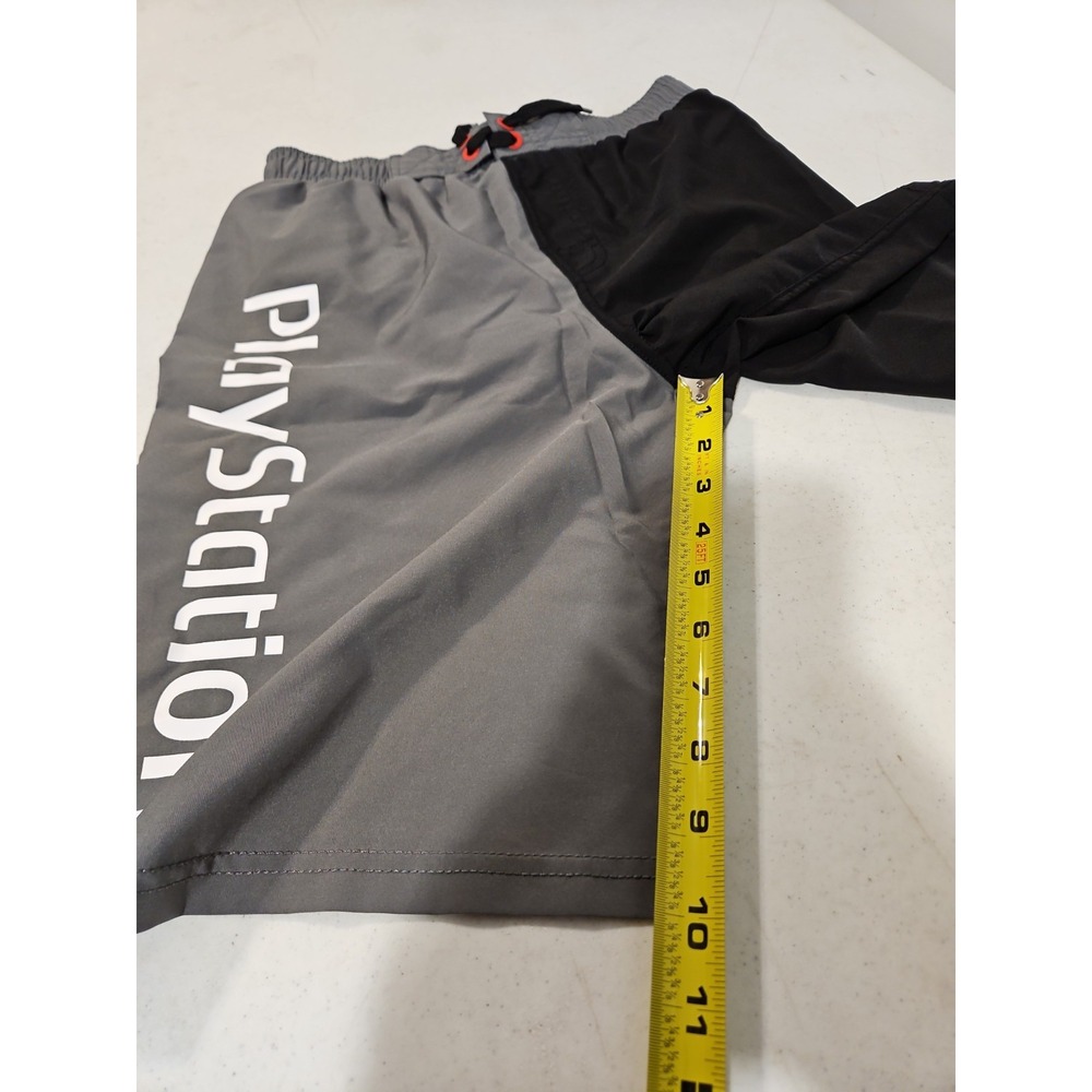 Playstation Swim Trunks Youth XL 14/16 Gray/BlackColorblock Logo Mesh Lining(328 - Picture 7 of 7